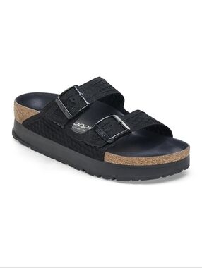 Papillo By Birkenstock Size 39N Arizona Platform With Black Mesh Uppers